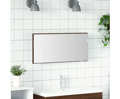 Veidrodis ruda ąžuolo 80 x 37 cm Stiklas ir inžinerinė mediena