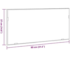 Veidrodis ruda ąžuolo 80 x 37 cm Stiklas ir inžinerinė mediena
