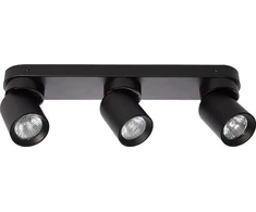 LVT lubinis šviestuvas LVT Timo 1738 juostinis lubinis šviestuvas 3x35W GU10 juodas