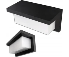 LVT sieninis šviestuvas LVT Lagos 7925 sieninis šviestuvas sodo sieninis šviestuvas IP54 1x12W LED 4000K 840lm su judesio jutikliu juoda/balta