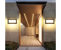 LVT sieninis šviestuvas LVT Lagos 7925 sieninis šviestuvas sodo sieninis šviestuvas IP54 1x12W LED 4000K 840lm su judesio jutikliu juoda/balta