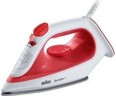 BRAUN TexStyle 1 Garų lygintuvas SI 1090 RD, 1900 W, Raudona/baltas