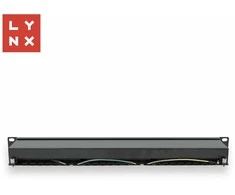LYNX 19" komutacinė panelė, 24 prievadų, FTP Cat5e, 50µ, ekranuota, juoda