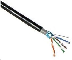 Lynx CS Montavimo kabelis, Cat5E, viela, PVC, 305m, pe + PVC (LX-SLD-FTP5E-OUTDJ-BK)