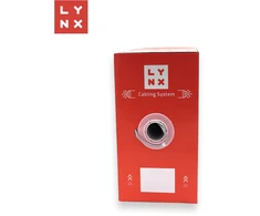 LYNX FTP kabelis Cat5e, PVC, 0.5mm, varinis, skirtas naudoti viduje, pilkas, dėžutė 305m