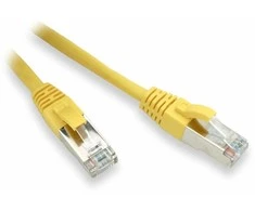 LYNX FTP jungiamasis kabelis Cat5e PVC, CCA, 0,5 m, geltonas (pakuotėje 10 vnt.)