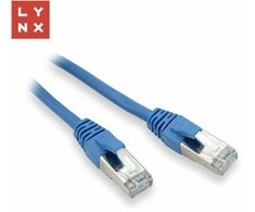 LYNX FTP jungiamasis kabelis Cat5e PVC, CCA, 0,5 m, mėlynas (pakuotėje 10 vnt.)
