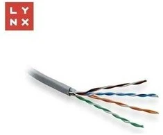 LYNX UTP kabelis Cat5e, LSOH, varinis, vidaus naudojimui, pilkas, dėžutė 305m