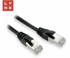 LYNX FTP jungiamasis kabelis Cat5e PVC, CCA, 7m, juodas