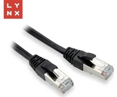LYNX FTP jungiamasis kabelis Cat5e PVC, CCA, 0,3 m, juodas (pakuotėje 10 vnt.)