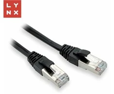 LYNX FTP jungiamasis kabelis Cat5e PVC, CCA, 3m, juodas