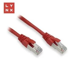 LYNX FTP jungiamasis kabelis Cat5e PVC, CCA, 3m, raudonas