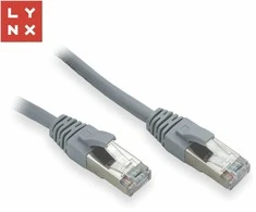 LYNX FTP jungiamasis kabelis Cat5e PVC, CCA, 7m, pilkas