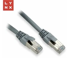 LYNX FTP jungiamasis kabelis Cat6, PVC, 0,5 m, pilkas (pakuotėje 10 vnt.)