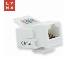 LYNX keystone UTP Cat6, savisriegis, 90 laipsnių, baltas
