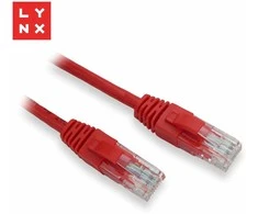 LYNX UTP jungiamasis kabelis Cat5e, PVC, CCA, 0,3 m, raudonas (pakuotėje 10 vnt.)