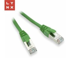 LYNX UTP jungiamasis kabelis Cat5e, PVC, CCA, 0,5 m, žalias (pakuotėje 10 vnt.)