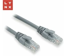 LYNX UTP jungiamasis kabelis Cat6, PVC, 0,5 m, pilkas (pakuotėje 10 vnt.)