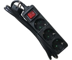 M-Cab Prailgintuvas 3S PVC 1,5 m juodas ECO/16A/3680W