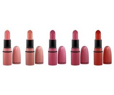 Mini lūpų dažų rinkinys MAC: „Amplified“, matiniai, „Kreminis“ lūpų dažai, „You Can't Chili With Us“, 1,8 g *Miniatiūriniai + „Amplified“, matiniai, „Kreminis“