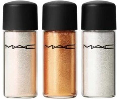 Sprinkle Of Magic Set MAC: Mini Loose Glitter Eyeshadow Gold 2.5 g + Mini Loose Glitter Eyeshadow Raudona 2.5 g + Mini Loose Glitter Eyeshadow Bronze 2.5 g