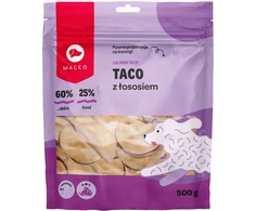 Maced SKANĖSTAS ŠUNIUI - skanėstas šuniui taco su lašiša 500g