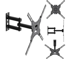 Laikiklis Maclean TV Mount / Bracket, max VESA 400x400, 32-55", iki 25 kg, juodas, tilt adjustment 0°–-15° and swivel adjustment +90°–-90°, MC-190