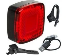Lampka „Maclean“ LED galinis dviračio žibintas, prieblandos jutiklis, USB automatinis išsijungimas COB, maks. 125 lm, 450 mAh baterija, MCE355