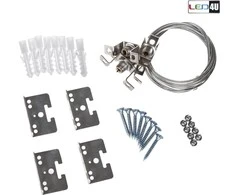 Lubinis šviestuvas Linki Laidai lubinių LED panelių „Led4U LD158“ tvirtinimui - komplektas tinka 600*600, 300*300, 300*600, 300*1200, 600*1200 mm matmenims