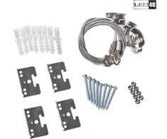 Lubinis šviestuvas Linki Laidai lubinių LED panelių „Led4U LD159“ tvirtinimui - komplektas tinka 600*600, 300*300, 300*600, 300*1200, 600*1200 mm matmenims