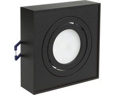 Oprawa Įleidžiamas šviestuvas, LED vamzdinis „Maclean“, taškinis, SPOT, MR16/GU10, juodas, 94x94x32 mm, kvadratinis, aliuminis, MCE464 B