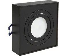 Oprawa Įleidžiamas šviestuvas, LED vamzdinis „Maclean“, taškinis, SPOT, MR16/GU10, juodas, 94x94x32 mm, kvadratinis, aliuminis, MCE464 B