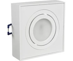 Lampa, „Maclean“ lubinis šviestuvas, prožektorius, MR16/GU10 šviesos šaltiniams, baltas, 94x94x32 mm, kvadratinis, aliuminis, MCE464 W