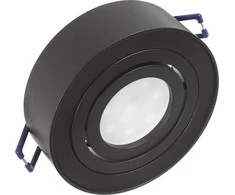 Oprawa Įleidžiamas šviestuvas, „Maclean“ LED vamzdinis, taškinis, SPOT, MR16/GU10 šviesos šaltiniams, juodas, 94x32 mm, apvalus, aliuminis, MCE462 B
