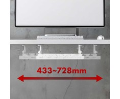 „Maclean“ laidų organizatorius po stalu, maks. apkrova 5kg, maks. 728 mm, baltas, MC-103 W