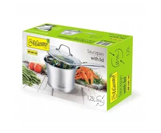 Maestro Kaistuvas plieno su dangteliu na indukcję gaz 16cm 1.25L MAESTRO MR-3505-16S