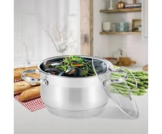 Maestro Puodas plieno su dangteliu na indukcję gaz duży 26cm 8.2L MAESTRO MR-3512-26