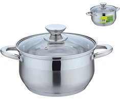 Plieninis puodas su dangteliu, indukcinis, 24cm, 6,4l | Maestro MR-3515-24