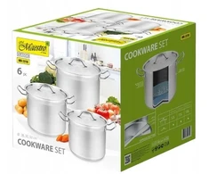 Maestro Puodų rinkinys garnki duże gastro 6-ele 12L / 15L / 18L MAESTRO MR-3518