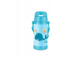 Maestro Termo puodelis vaikams su šiaudeliu 350 ml banginis (MR-1640-35-A)