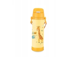 Maestro Termo puodelis vaikams dziecka ze słomką 500ml żyrafa MAESTRO MR-1640-50-D
