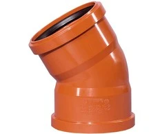 Lauko kanalizacijos dvimovė alkūnė Magnaplast, Ø 110 mm, 45°