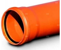 Magnaplast Išorinis nuotekų vamzdis PVC-U 400/3000x11,7 KGEL SN8 kietas