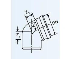 Solar Plus Magnaplast Kolano 67 ° vidinis nutekėjimas dBB 110mm (15730)