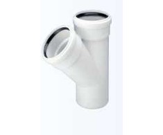 Solar Plus Magnaplast Trišakis vidaus kanalizacijai Skolan, 58 mm x 58 mm, 45 °