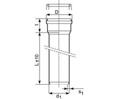 Magnaplast Vamzdis su GNGEL 160x4.7x1000 SN8 lita (222015)