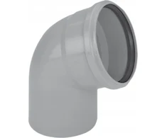 Magnaplast Vidinė nuotekų alkūnė PP 160/15 HTB pilka