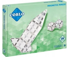 Magnetiniai statybiniai blokeliai Skaidrūs 20 vnt.