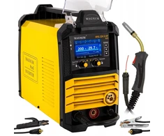 Magnum Suvirinimo pusautomatis INVERTOROWY MIG-224 LCD DUAL PULS SYNERGIA MMA 4x4, 200A/60%, 230V, MB24/3,GP50, MMAR, D200