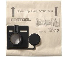 Popieriniai maišeliai dulkių siurbliui Festool FIS-CT 22 5X